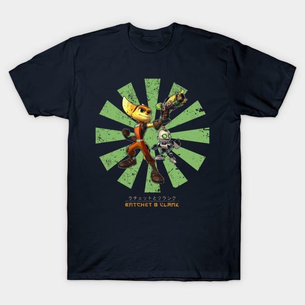 Rachet And Clank Retro Japanese T-Shirt by Nova5